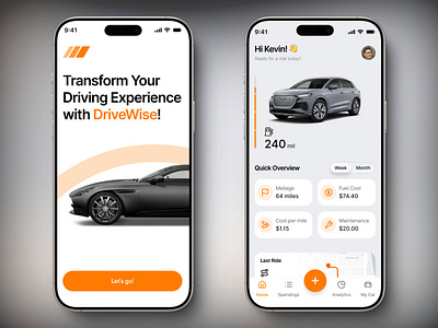 Mobile app/ Vehicle-related expenses tracker car design mobile tracker ui ux