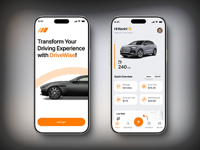 Mobile app/ Vehicle-related expenses tracker car design mobile tracker ui ux