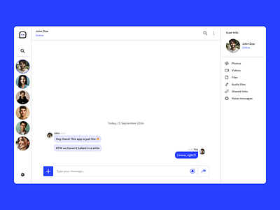 #DailyUI 013 // Direct Message blue concept dailyui direct messaging dm messaging messenger ui