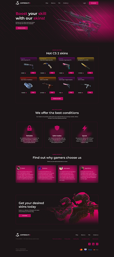 GameSkinX banner design graphic design minimalism ui