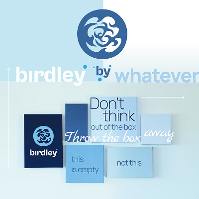 Birdley - Throw away the box ad design graphic design logo logos mocku vector