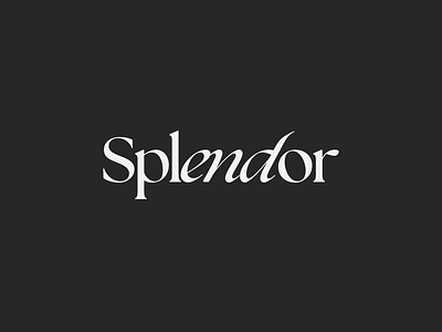 SPLENDOR: Naming & Logo Design brand brand name branding cosmetics design logo logo design logotype naming typography visual identity