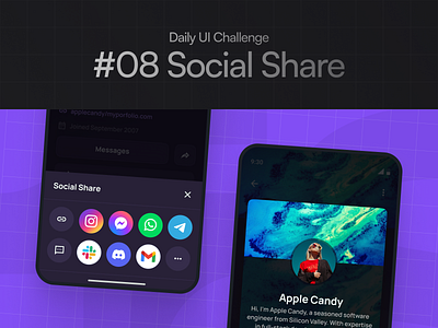 Dailu UI Challenge #08/100 ai app design artificial intelligence branding button daily ui day 08 design design system experience design inspiration interaction design interface design mobile design motion graphics product design social share ui uiux design ux