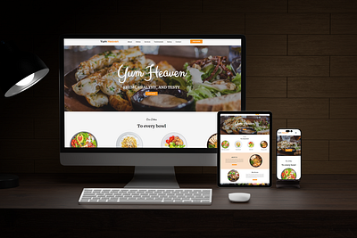 Restaurant website with Responsive design logo ui website design