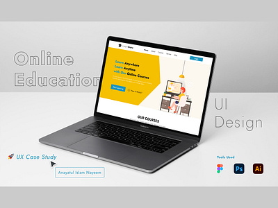 E-Learning: UI/UX Case Study for Online Education digital classroom e learning edtech education website homeschool learning platform modern education online education online school remote learning responsive design smartlearning students experience ui design uiux ux design visual learning webdesign website website design