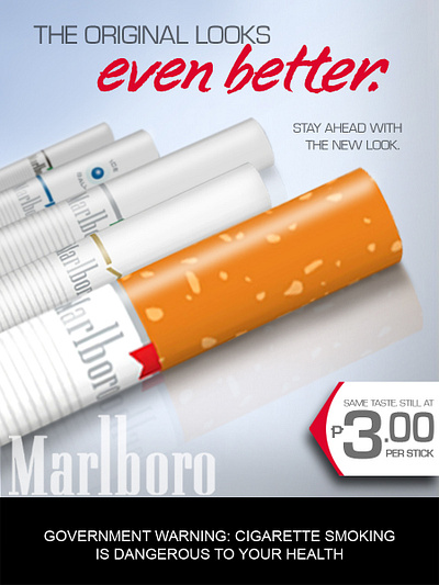 Marlboro 3D Rendering Cig Sticks