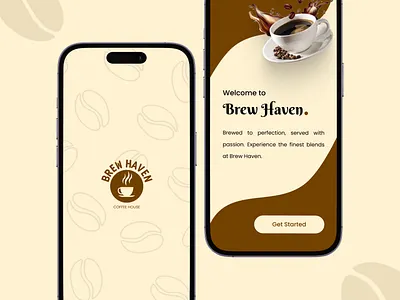 Welcome Pages UI Design app branding coffee coffee beans design espresso graphic design illustration latte logo typography ui ux vector welcome page