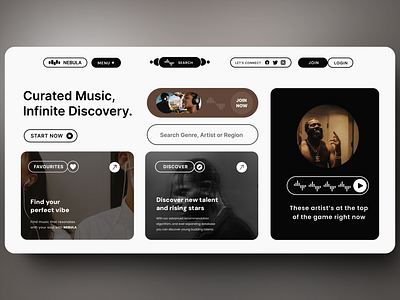 N E B U L A 🎶 figma music ui web design