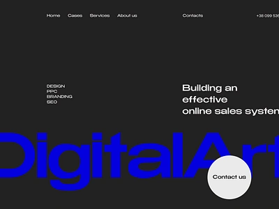 DigitalArt | web-site for marketing agency corporate website design figma landing page promo promo websites ui ui design uiux web design web site