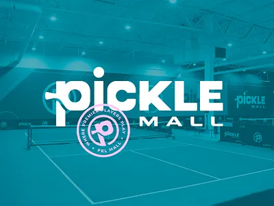 Picklemall Brand Identity arizona design bold brand identity branding clean creative environmental graphics logo design logo suite minimal monogram mural design pickleball pop colors signage simple sports graphics trending design campaign vector