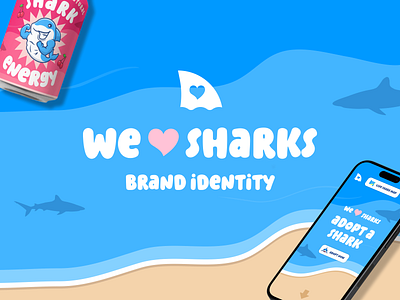 Brand Identity for We ❤️ Sharks social media posts