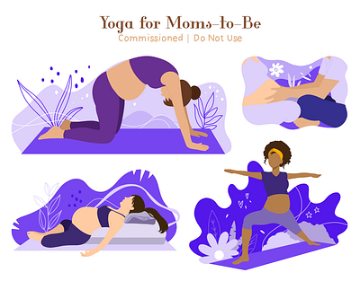 Yoga Poses | Flat Illustrations 2d illustration blog design editorial flat illustration minimalist minimalist art social media