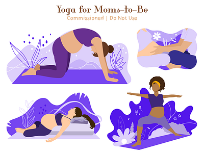 Yoga Poses | Flat Illustrations 2d illustration blog design editorial flat illustration minimalist minimalist art social media