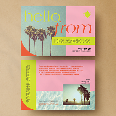 "Hello From" Post Card beach hello hello from marketing palm tree post card retail summer