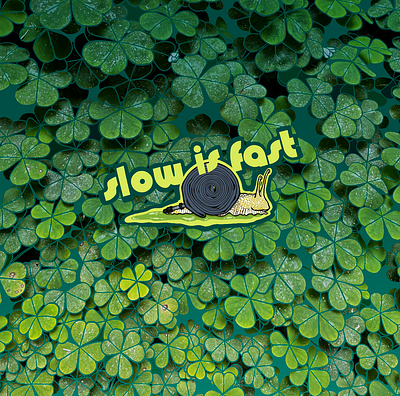 Slow is Fast graphic illustration product design sticker