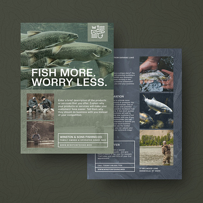 Fly Fishing Flyer fish fly fishing flyer marketing outdoors recreation salmon sport fishing trout