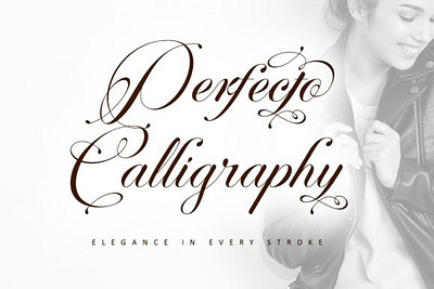 Perfecto Calligraphy Font artistic beautiful classic creative cursive ink lettering modern ornate stylish swirls vintage