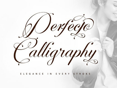 Perfecto Calligraphy Font artistic beautiful classic creative cursive ink lettering modern ornate stylish swirls vintage