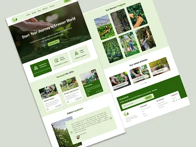 Garden landing page ui website