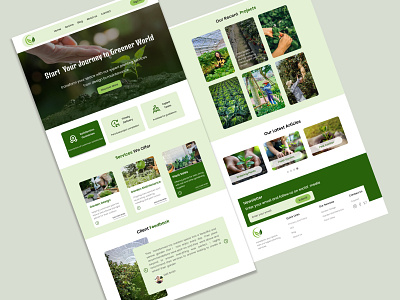 Garden landing page ui website