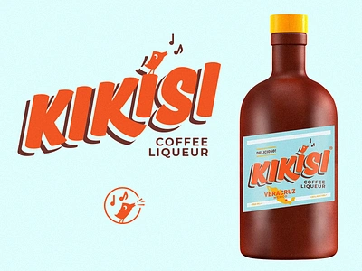 KIKISI booze coffee design graphic design illustration liqueur liquor logo packaging total wine type typography