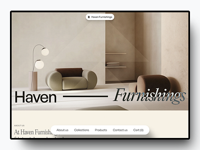 Haven Furnishings architecture branding design furniture graphic design interior design landing page store ui web design website