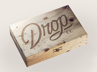 Drop box branding calligraphy classy custom drop flow handlettering identitiy lettering logo premium script solid sophisticated type unique wooden