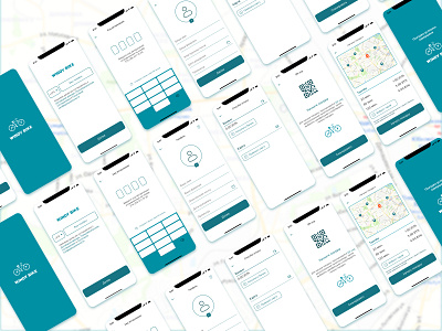 Приложение для байкшеринга WINDY BIKE ui uxui дизайн приложение