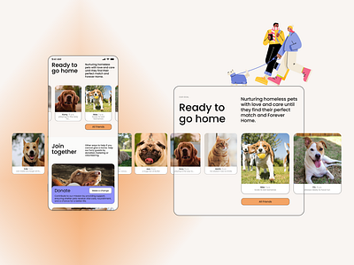 Pet shelter multipage redesign website app appdesign application branding graphic design logo mobile website motion graphics multipage pet pet shelter redesign typography ui user experience ux uxui webdesign website website redesign