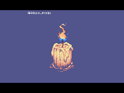 8-Bits Candle 2d art game art game asset illustration pixel animation pixel art sprite