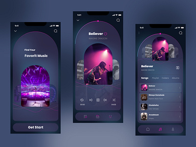 Music Player - Mobile App Concept ui