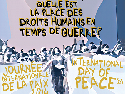 Journée internationale de la paix 2024 affiche branding communication design designer graphic design illustration image logo poster streetart