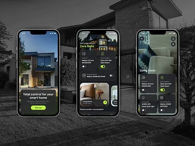 Smart Home Automation App appdesign cleanui design figma graphic design homeautomation homecontrol iot minimaldesign mobileapp smartdevices smarthome smartliving the yolo studio theyolostudio tys ui uiuxdesign userexperience userinterface