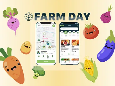 Farm Day - E-commerce Marketplace mobile application product design ui ux