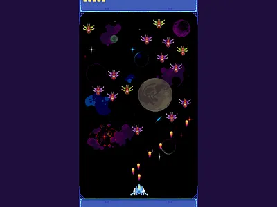 Cosmic Birds VII: The red galaxy battle 2d art design game art game asset pixel animation pixel art sprite