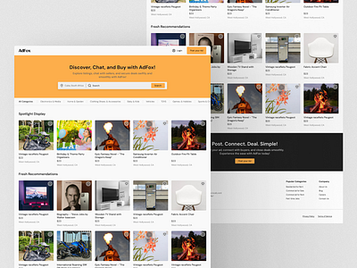 Adfox - Classified Ads Website - Responsive Design ad posting adfox ads ads website buy sell classified ads classified ads list an item creative design ecommerce lisitng marketplace post post ads product list search filters uiux design web app web design