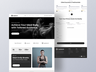Elevate Your Fitness Journey Personal Trainer Portfolio UI/UX D fitness coach online portfolio fitness journey ui design fitness portfolio design fitness professional showcase fitness trainer uiux design interactive trainer profile personal trainer portfolio personal training web design trainer bio and services trainer website design ui