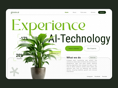 AI-based Plant Assistant Website 3d ai animation application branding future graphic design logo motion graphics ui website