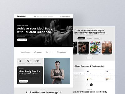 Elevate Your Fitness Journey Personal Trainer Portfolio fitness coach online portfolio fitness trainer uiux design motion graphics personal trainer portfolio ui