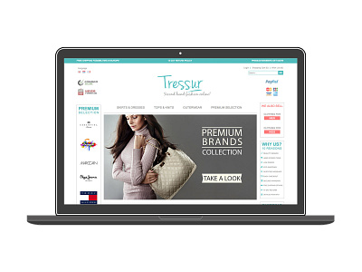 Tressur Ecommerce for Premium Second Clothing ui