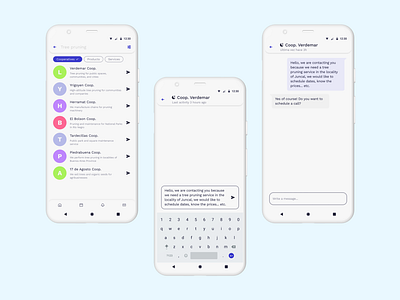 Daily UI #013 - Direct Message android app argentina chat cooperative daily design mockups ui ux wireframes