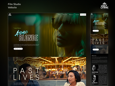 Film Studios Website - Key Stone Productions design figma film film studio landing landing page movie studio ui ux web design webdesign