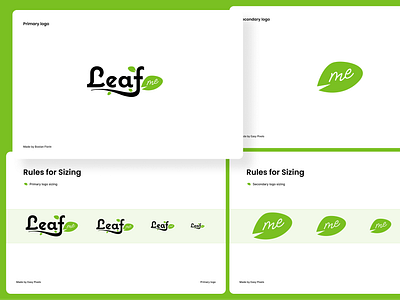 Leaf.me proposal branding eco graphic design green identity logo natural