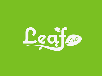 Leaf.me logo branding eco green identity logo natural