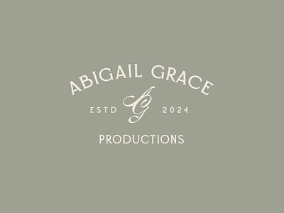 Abigail Grace Productions Logo Suite brand design branding casual chic chicago creative elegant events feminine logo design logo family logo lockup minimal monogram pastel serif simple timeless vintage whimsical