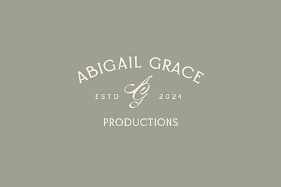 Abigail Grace Productions Logo Suite brand design branding casual chic chicago creative elegant events feminine logo design logo family logo lockup minimal monogram pastel serif simple timeless vintage whimsical