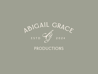 Abigail Grace Productions Logo Suite brand design branding casual chic chicago creative elegant events feminine logo design logo family logo lockup minimal monogram pastel serif simple timeless vintage whimsical