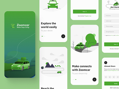 Zoomcar App Redesign app splashscreen ui ui design zoomcar