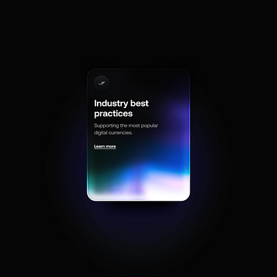 Ice Glowing Gradient Effect Card card crypto glow glowing gradient graphic design hover noise product card ui web web3