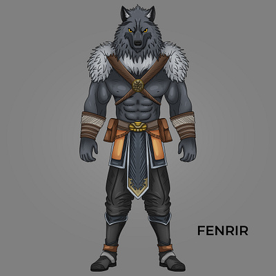 Fenrir Character catoon character design design graphic design illustration